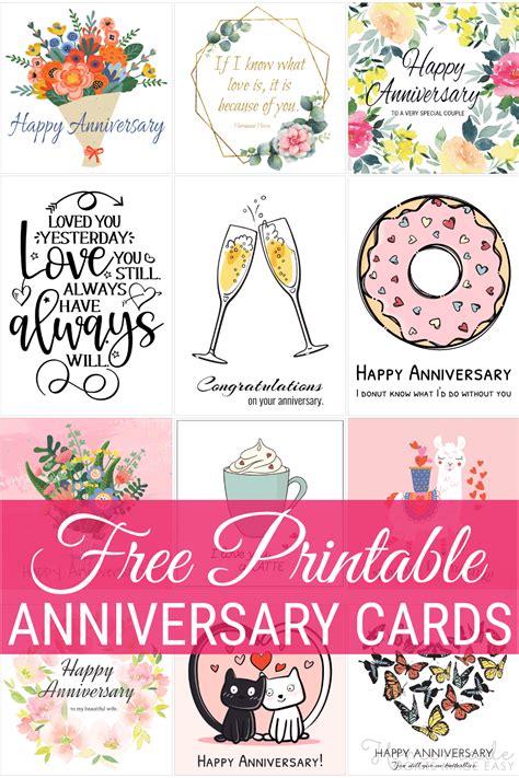 Free Printable Anniversary Cards, Create and Print Free Printable .